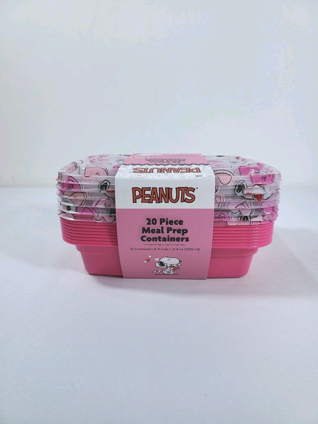 Peanuts New 2026 20 Piece Meal Prep Containers Snoopy Valentine’s Day Theme