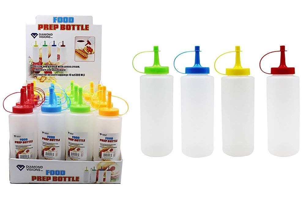 Diamond Visions 11-1573 Food Prep Bottles Multipack in Assorted Colors (4…