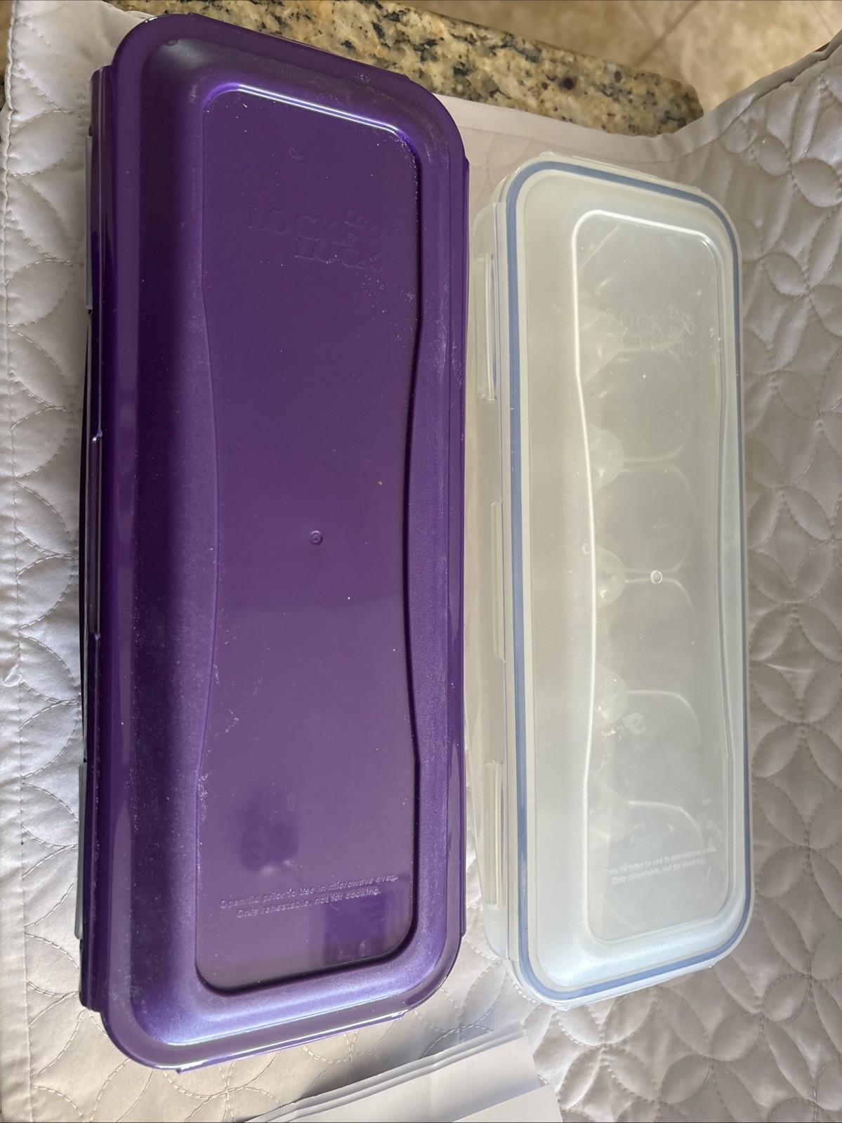 2 Hefty Lock & Lock Refrigerator Egg Keeper Storage Holds 12 Eggs Each