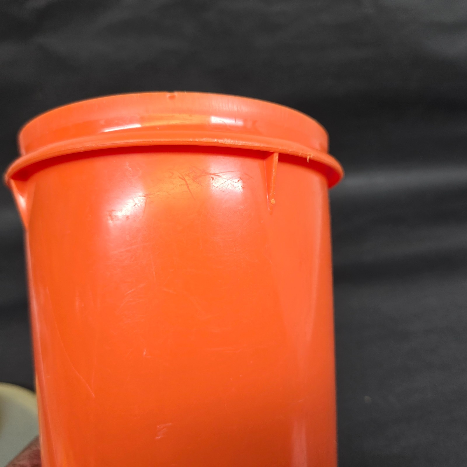 Tupperware Canister Pitcher Orange 321-6 Pour Spout Lid Sheer 563-17