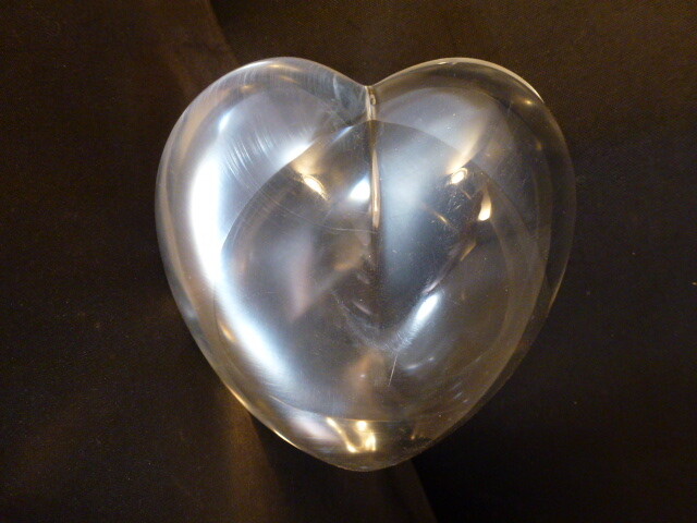 Lucite Acrylic Heart BOWL / BOX Candy DISH MID CENTURY MODERN VALENTINES