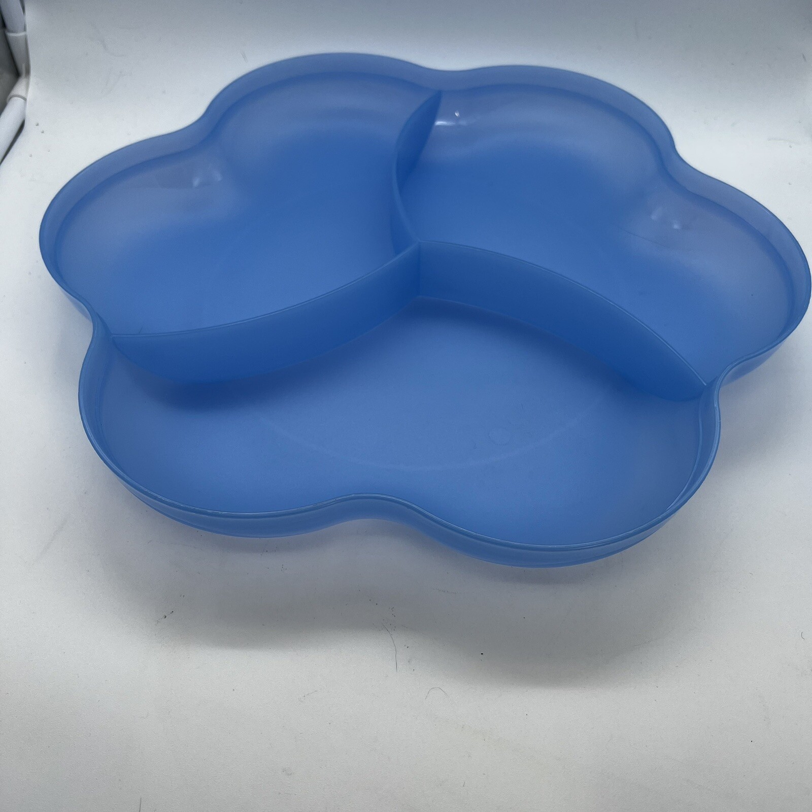 Tupperware Open House Chip ‘N Dip Serving Bowl Complete 3Pc Set 4624A-1 BLUE