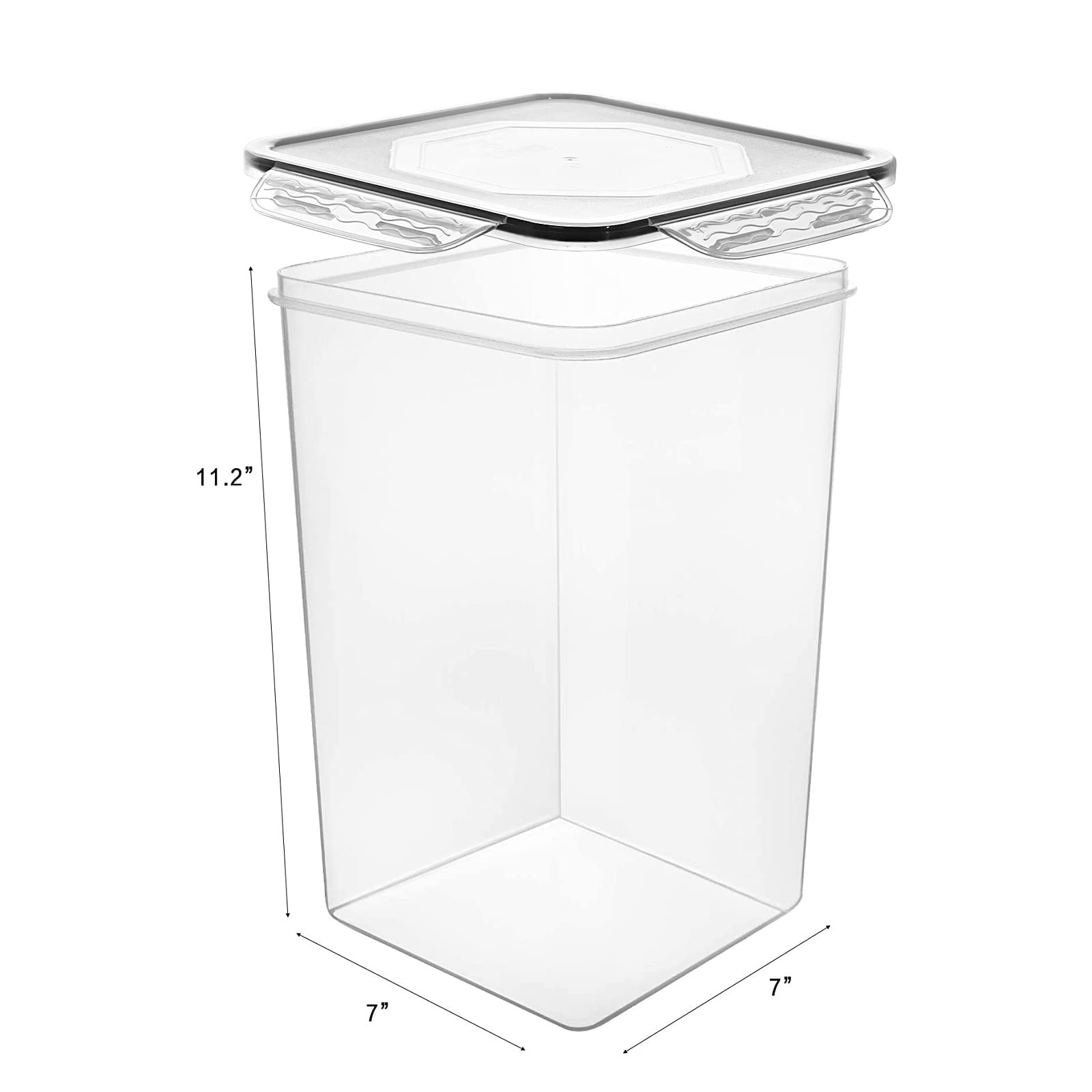 Extra Large 7qt / 6.5L/220oz Tall Food Storage Containers, WIDE & DEEP, 4-Pie…