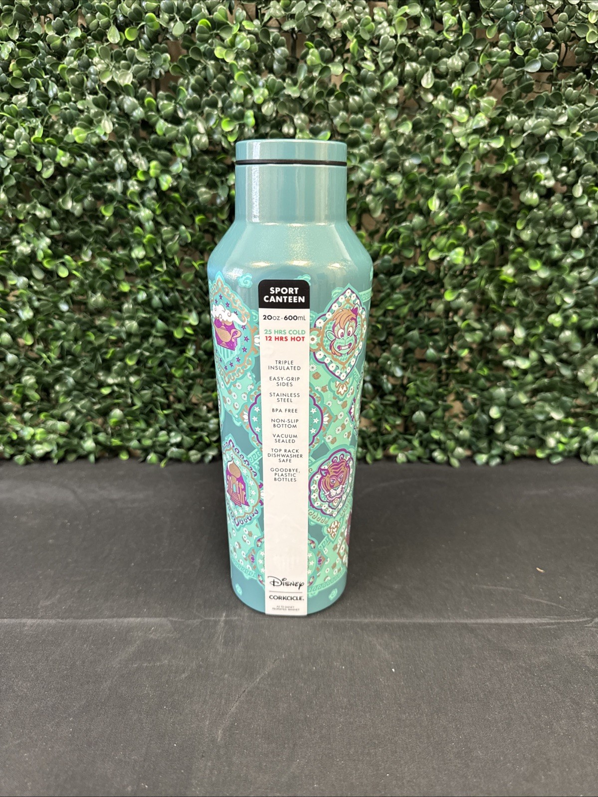 Corkcicle Disney Princess Jasmine Insulated Canteen Travel Water Bottle