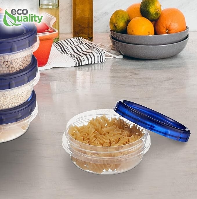 8oz Twist Top Storage Containers – Airtight Plastic Food Storage Canisters 192pc