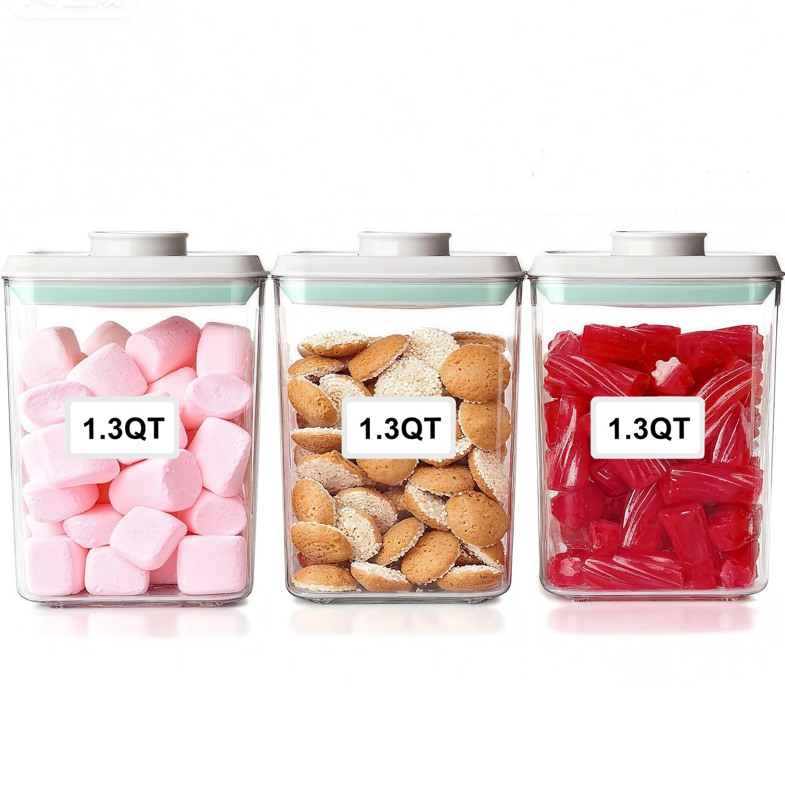 Cozey Daily Pop Containers 1.2 liters (4.14 inches x 5.99 inches), 1200ML*3