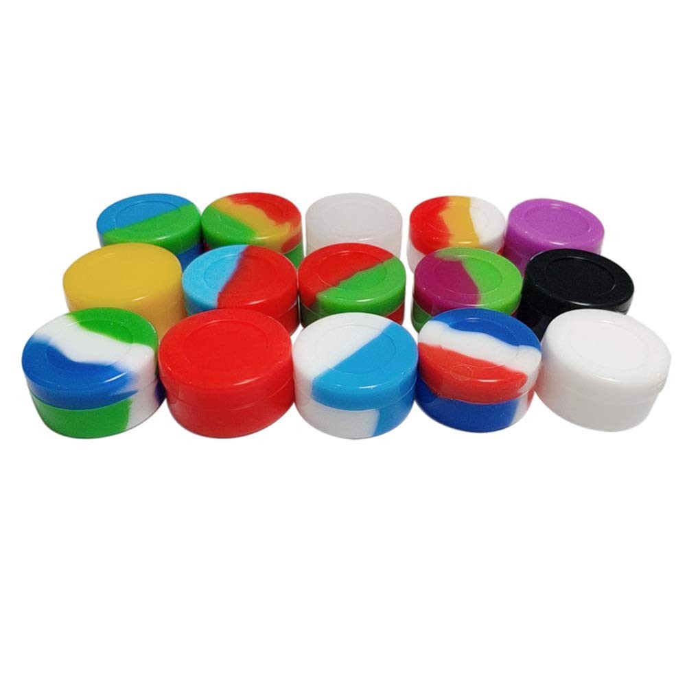 7ml Lots Silicone Container Box 18 colors 100pcs