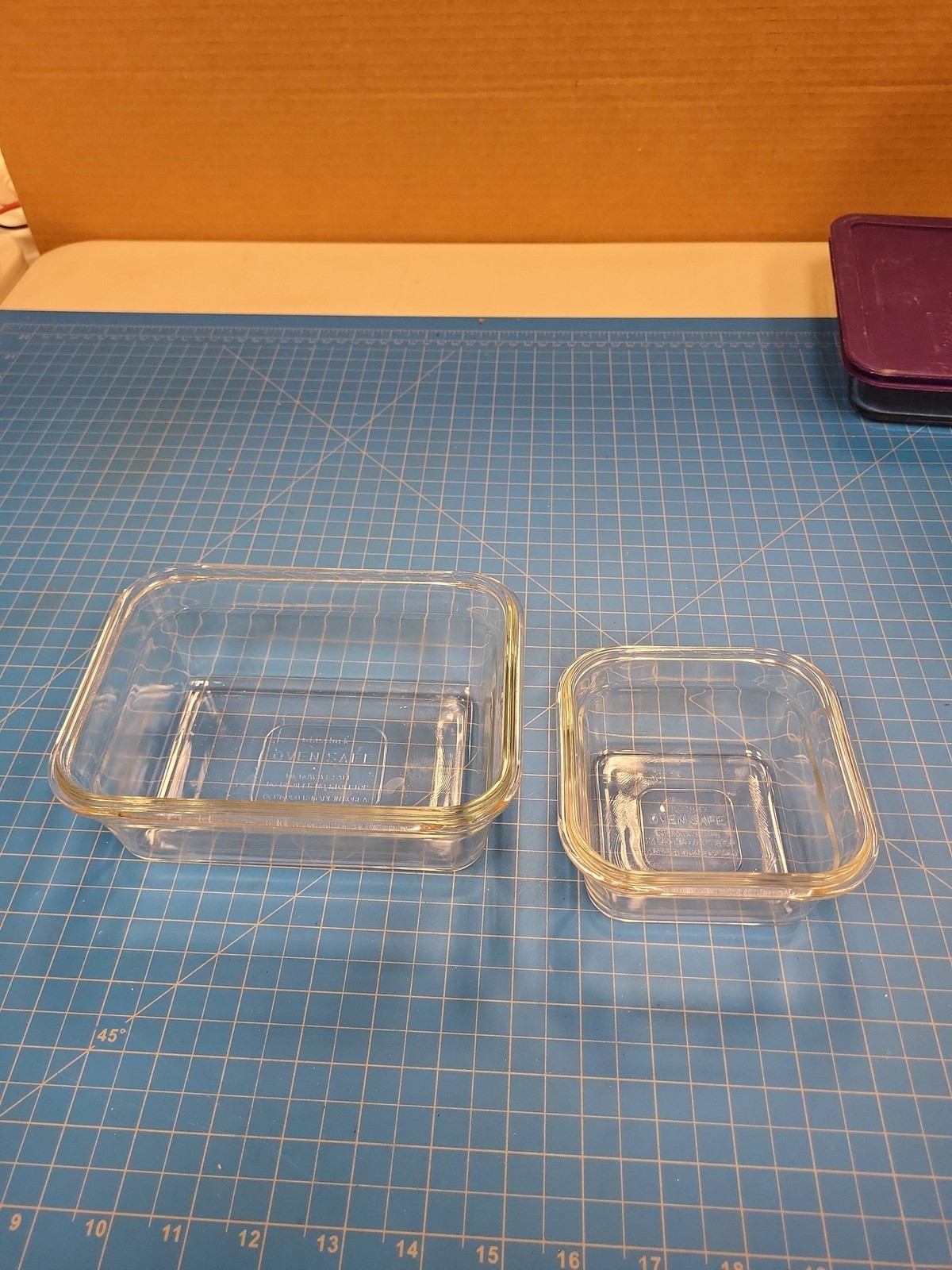 Glasslock Oven Safe Glass Food Storage Containers Set of 2 Rectangular & Square