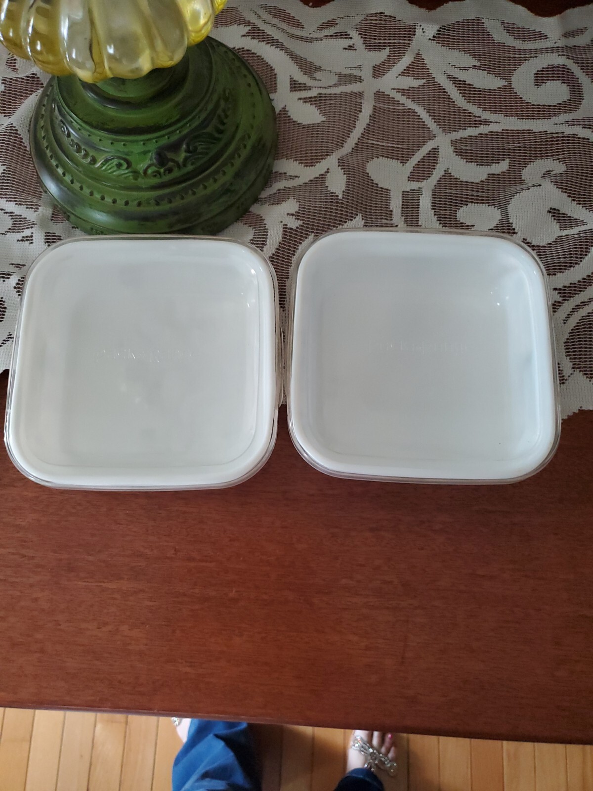 2 -Pack & Range Heat-Resistant Glass Storage Containers W Lids 5×5 Jeongam Glass