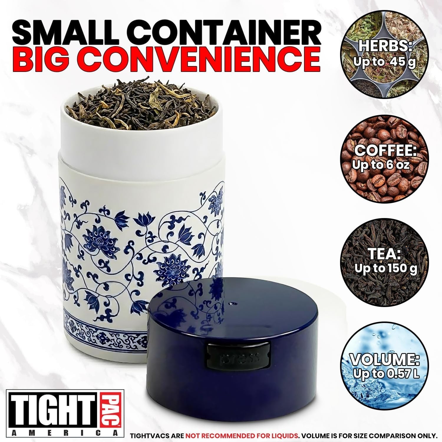 BPA-Free Vacuum-Sealed Tea Container: 6 Oz Capacity, Durable & Stylish