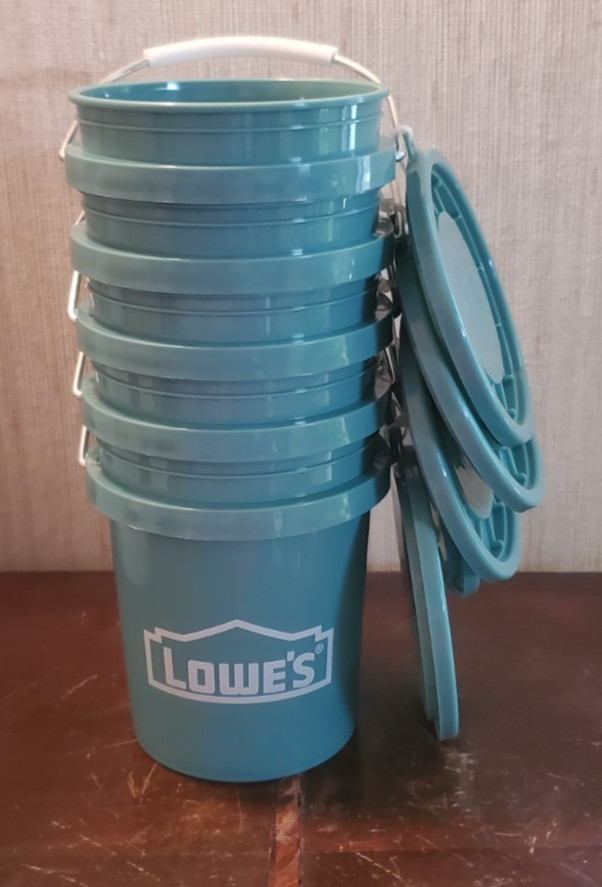 Lowe’s Teal Mini Bucket 0.4 Qt with Lid Limited Edition Food Safe storage 5