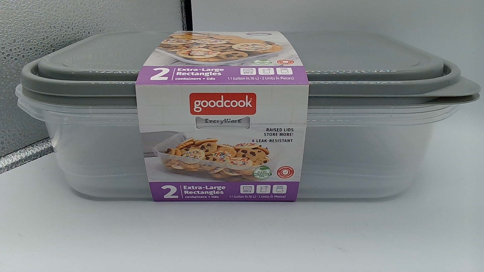 GoodCook Food Storage Containers – Reusable 1.1 Gallon