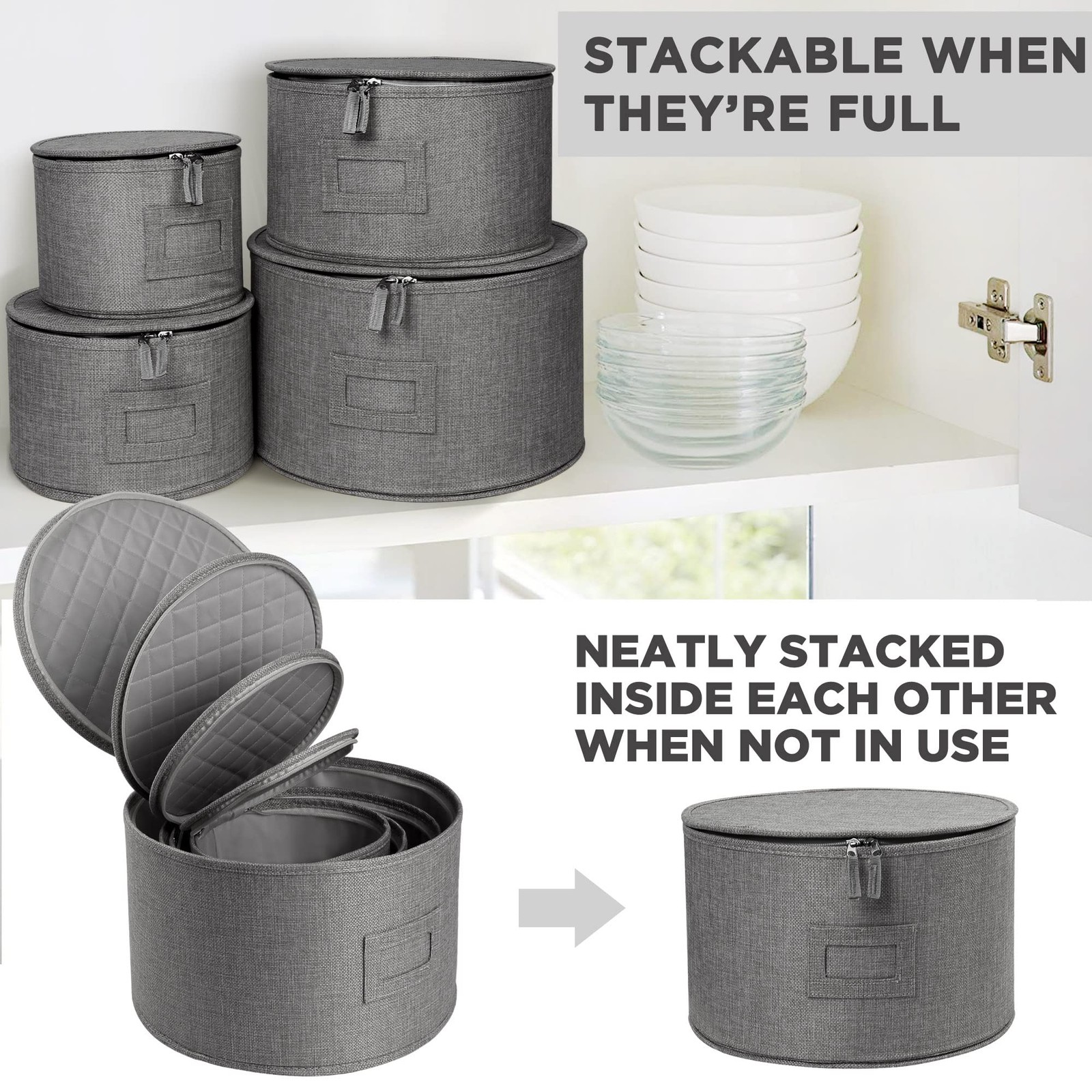 China Storage Containers, Hard Shell, 4PCS Set, Dish Saucer Plate Storage Box…