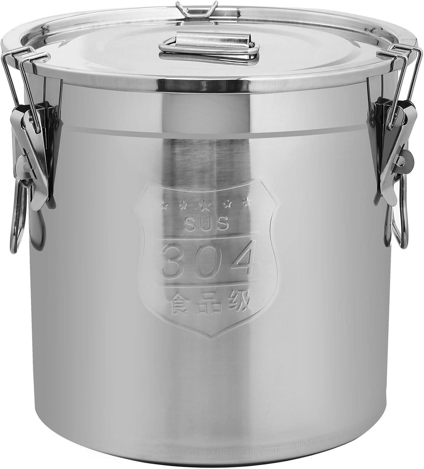 21L/5.5 Gal 304 Stainless Steel Containers with Lids 710 Oz Stainless Steel Airt