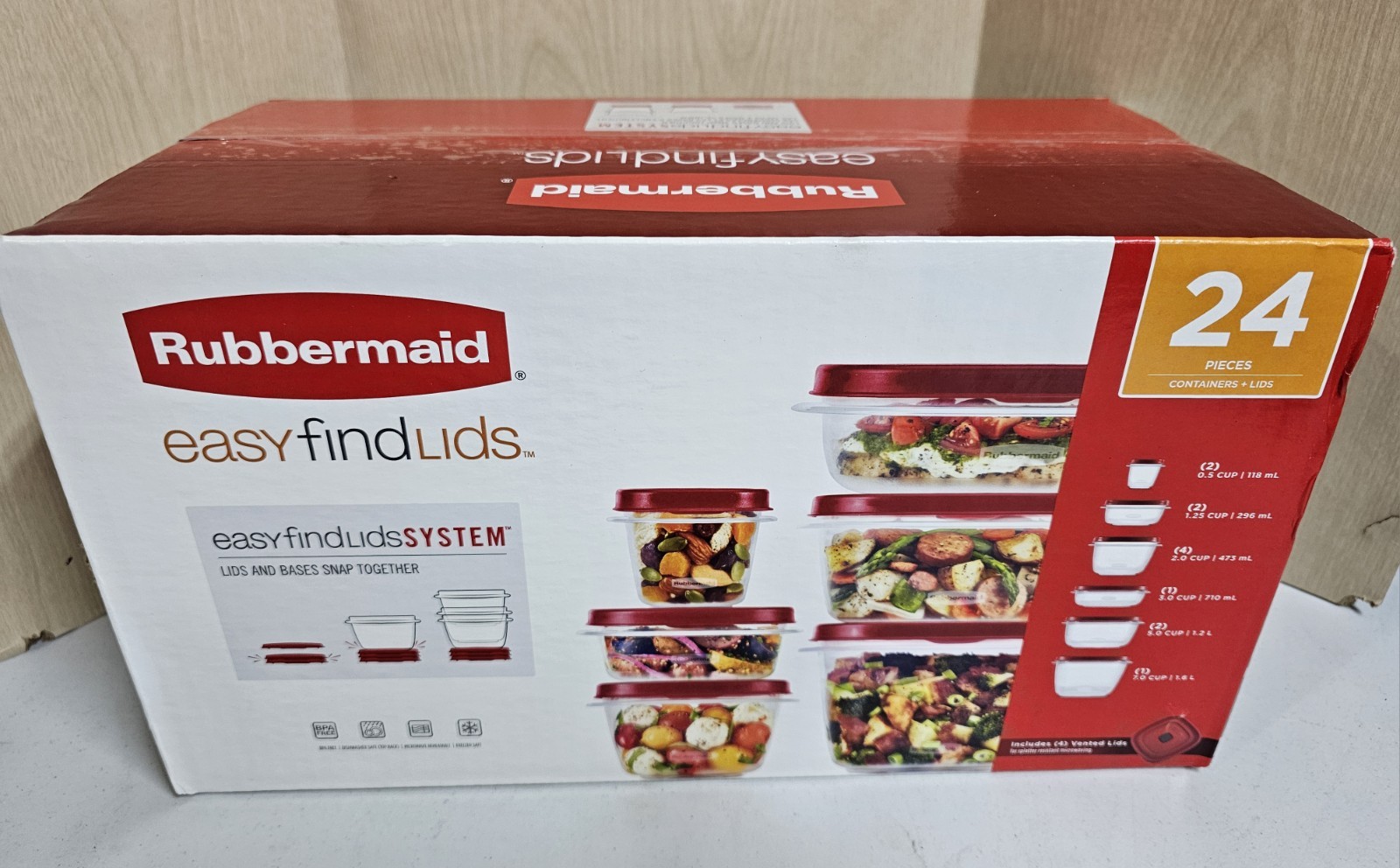 Rubbermaid® Easy Find Lids™ Food Storage Containers Set 24pc CANADA