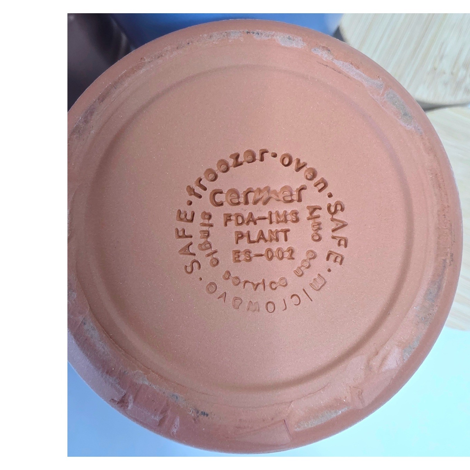 La Fermiere Terracotta Yogurt Jars Set of 4 Pink Blue Ceramic Pots Bamboo Lids