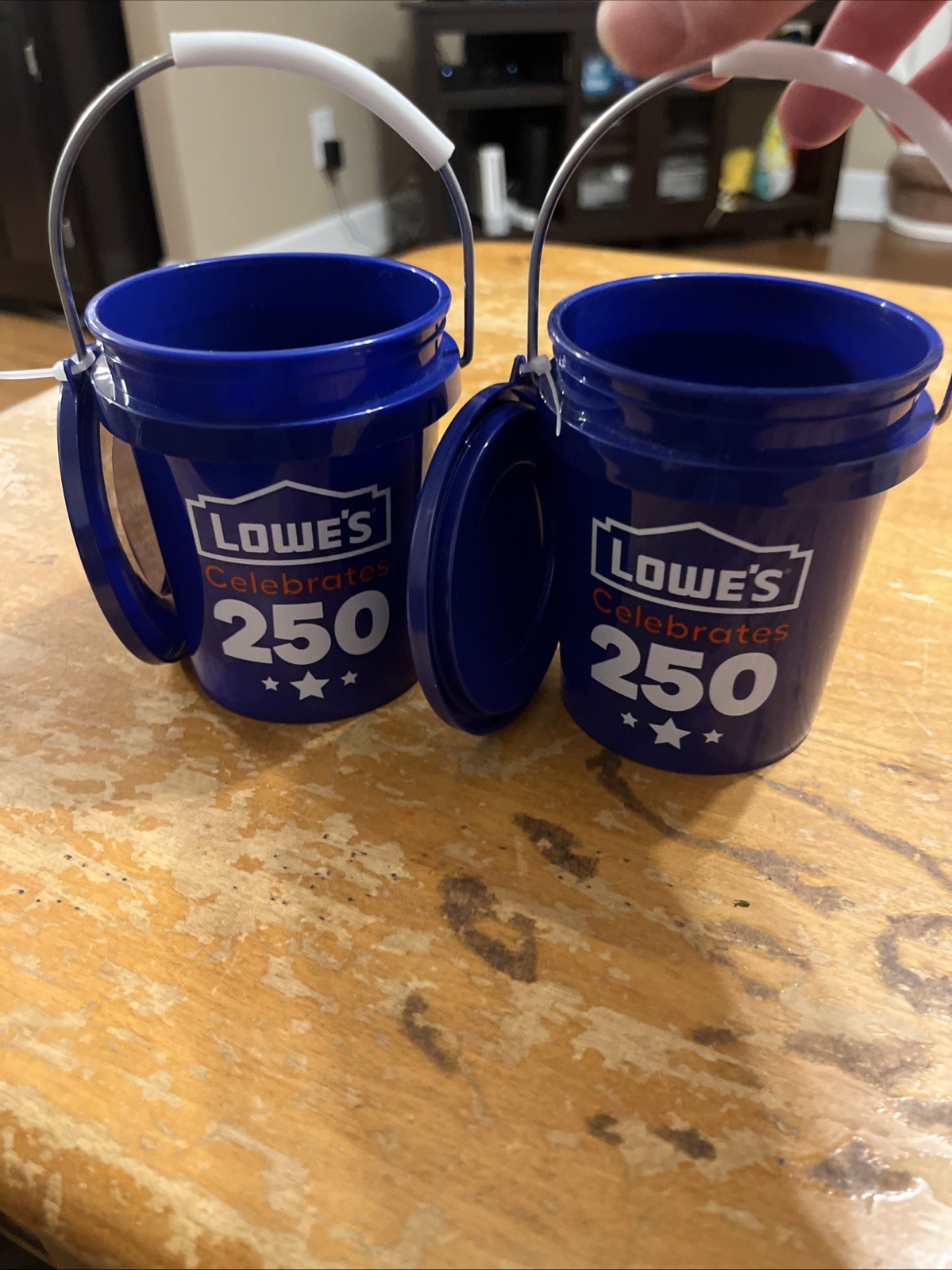 Lowe’s 250 Americana Blue Mini Bucket with Lid