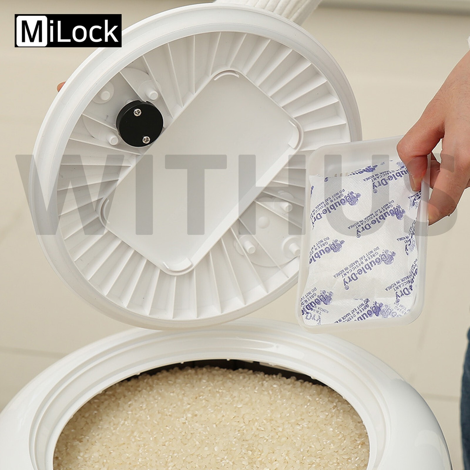 MiLock Bio Vacuum Seal Rice Storage Container 24L