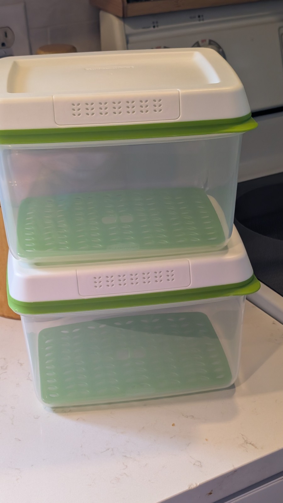 2 Rubbermaid FreshWorks Produce Saver Fresh Vent Large 17.3 Cups 4.1 L (Qty 2)