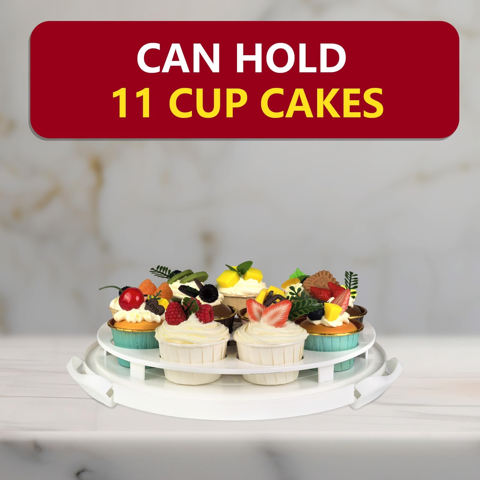 2 Pack Pie Carrier with Lids and Handles, Loadable Cupcake or Pizza Storage C…