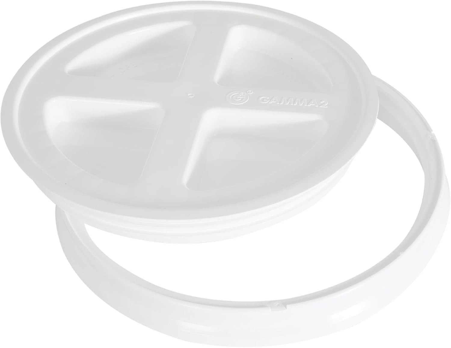 Gamma Seal Lid for Utility Buckets – Fits 3.5, 5, 6 & 7 Gallon Buckets, White, M