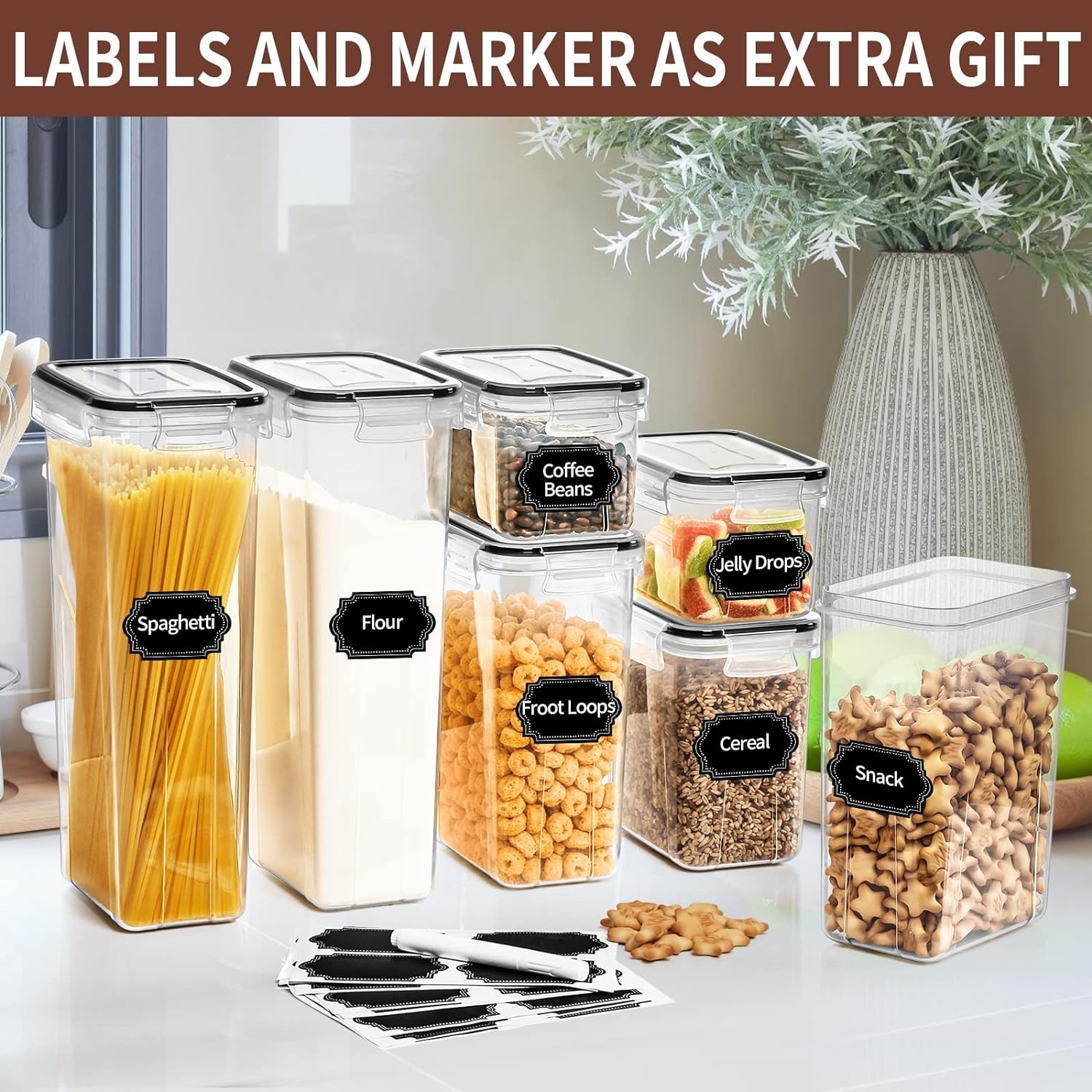 Airtight Food Storage Containers Set with Lids – 24 PCS, BPA Free Kitchen and Pa