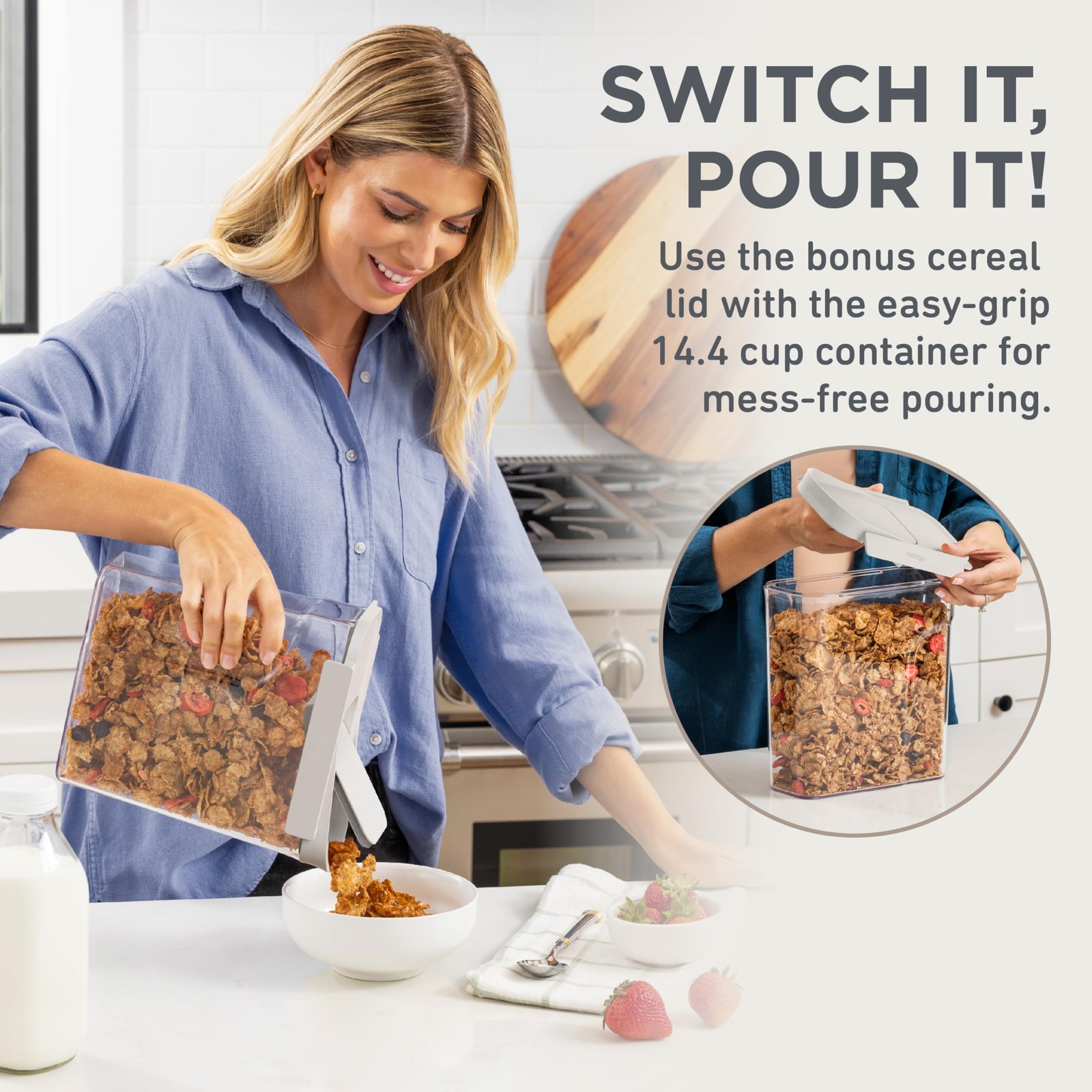 22-Piece Airtight Food Storage Containers Clear Stackable Kitchen Pantry