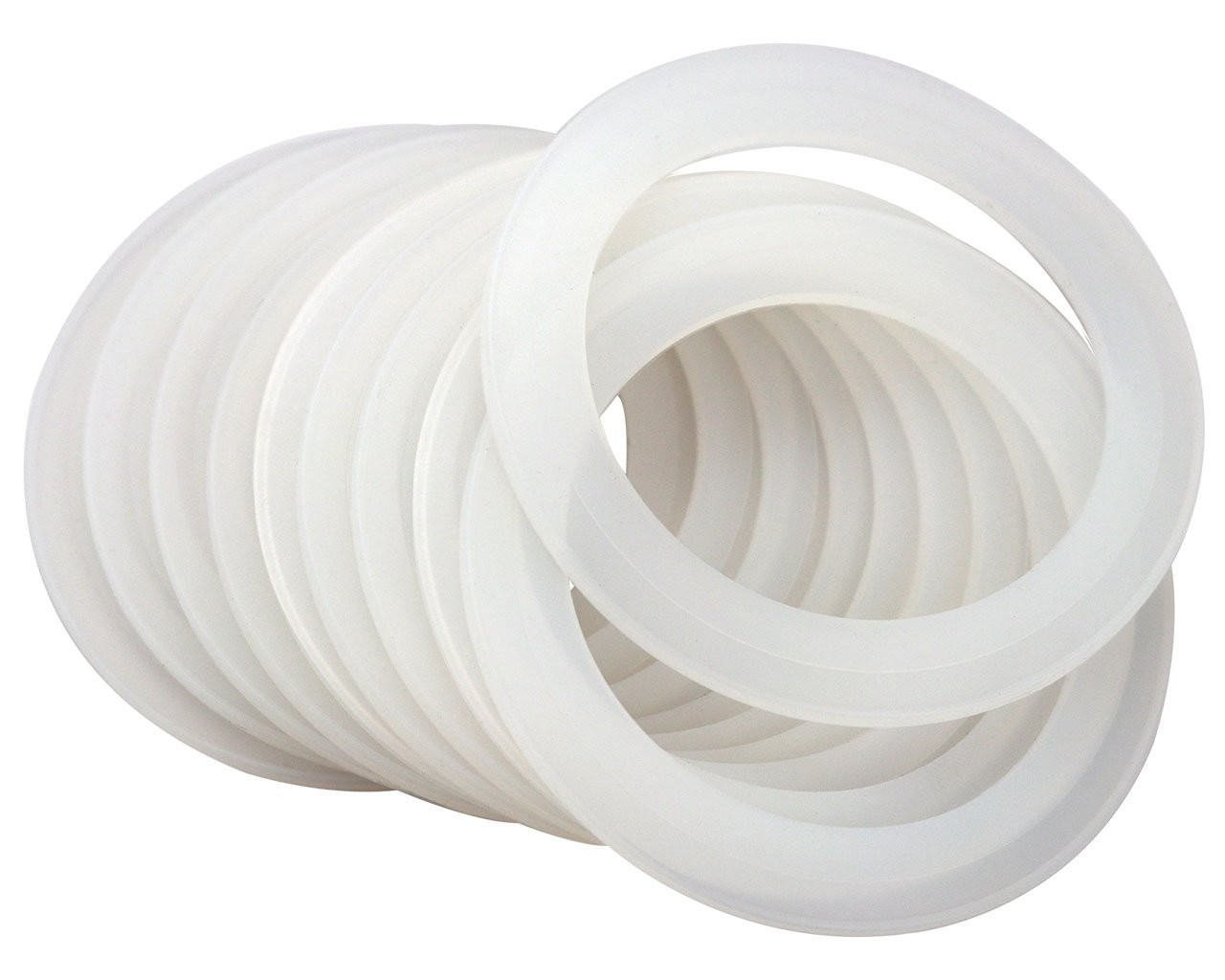 Platinum Silicone Sealing Gaskets for Leak Proof Mason Jar Lids | 10 Pcs Reus…