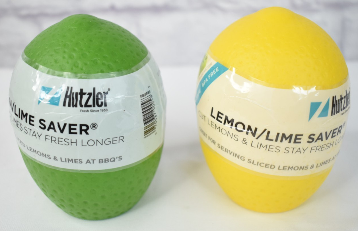 Hutzler 2 piece Lemon / Lime Keeper Storage Container White – Keeps Fresh Longer