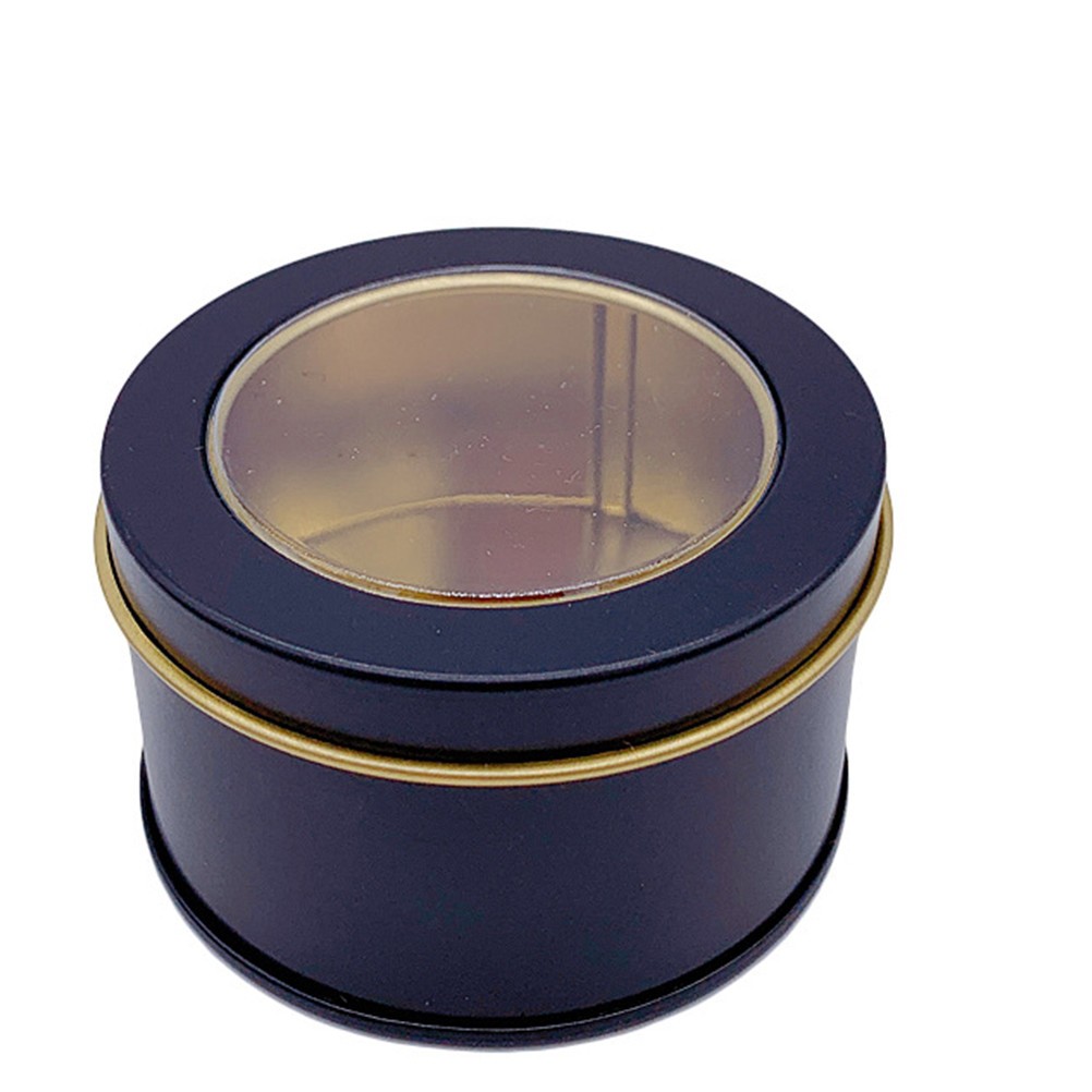 4Pcs Portable Black Sealed Can Tea Storage Box for Freshness and Convenience