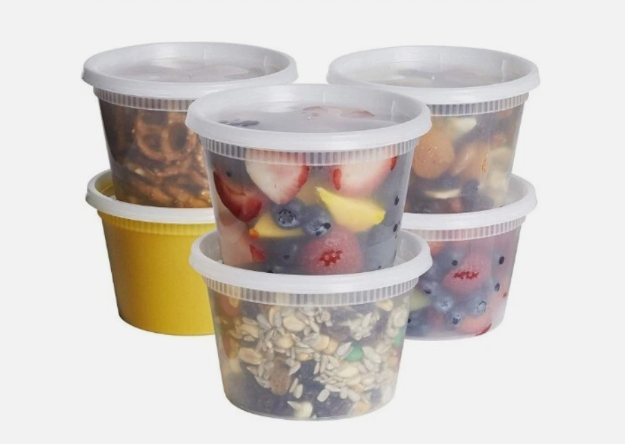 ⚡10Pcs 16 oz Round Deli Food/Soup Storage Containers w/ Lids Clear Plastic