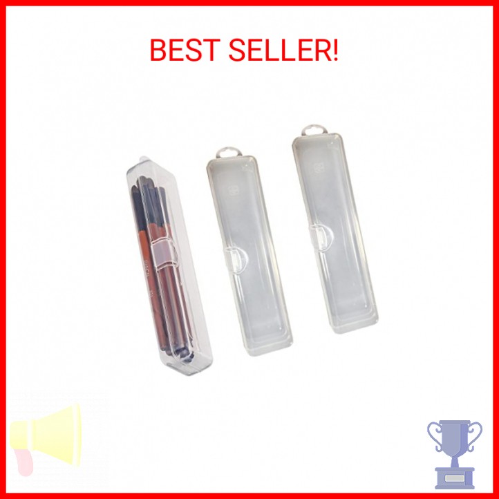 Portable Travel Cosmetic Brush Holder Dispenser Cutlery Storage Jar with Transpa