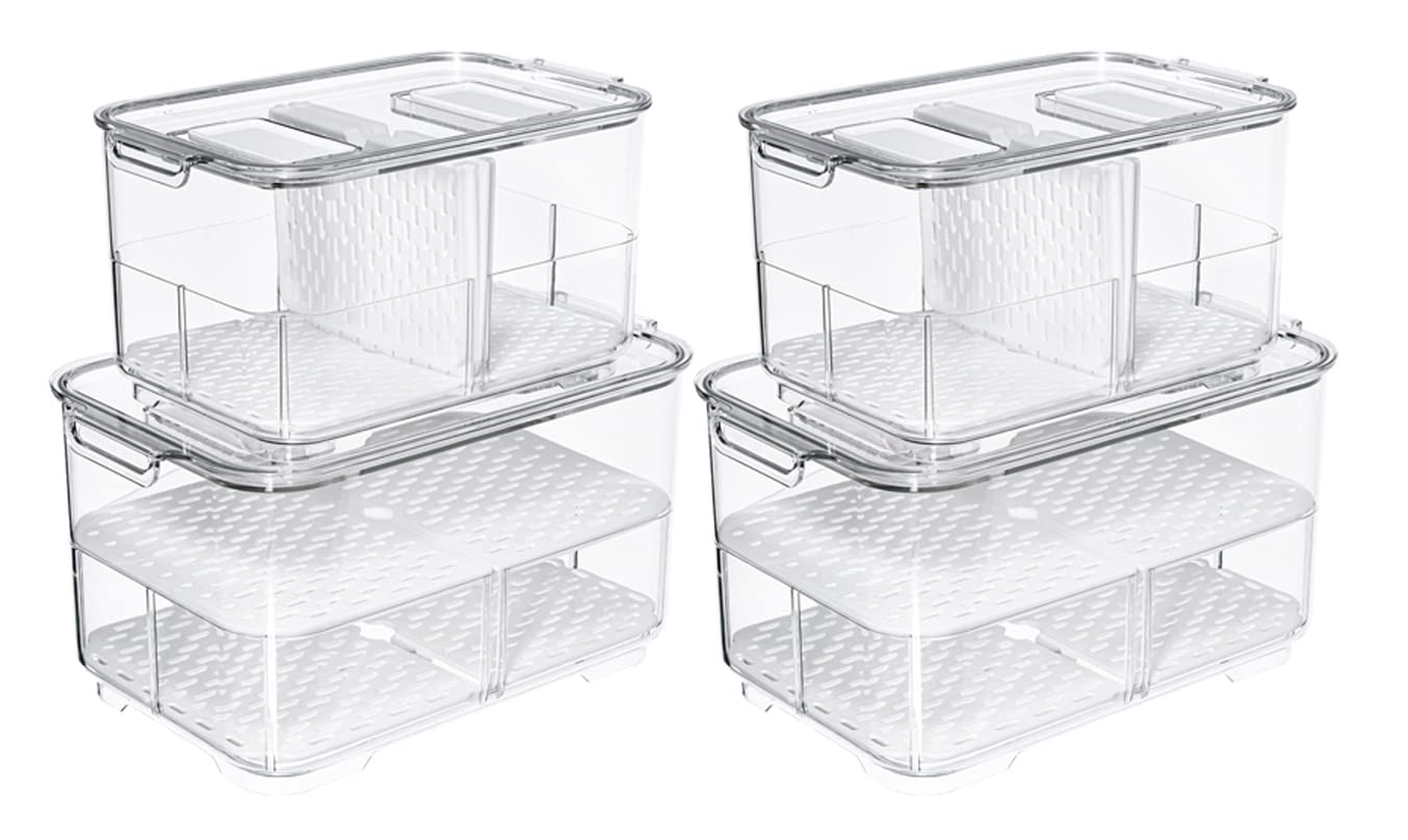 Fridge Produce Saver Storage Vegetable Fruit Containers Food Produce Saver Co…