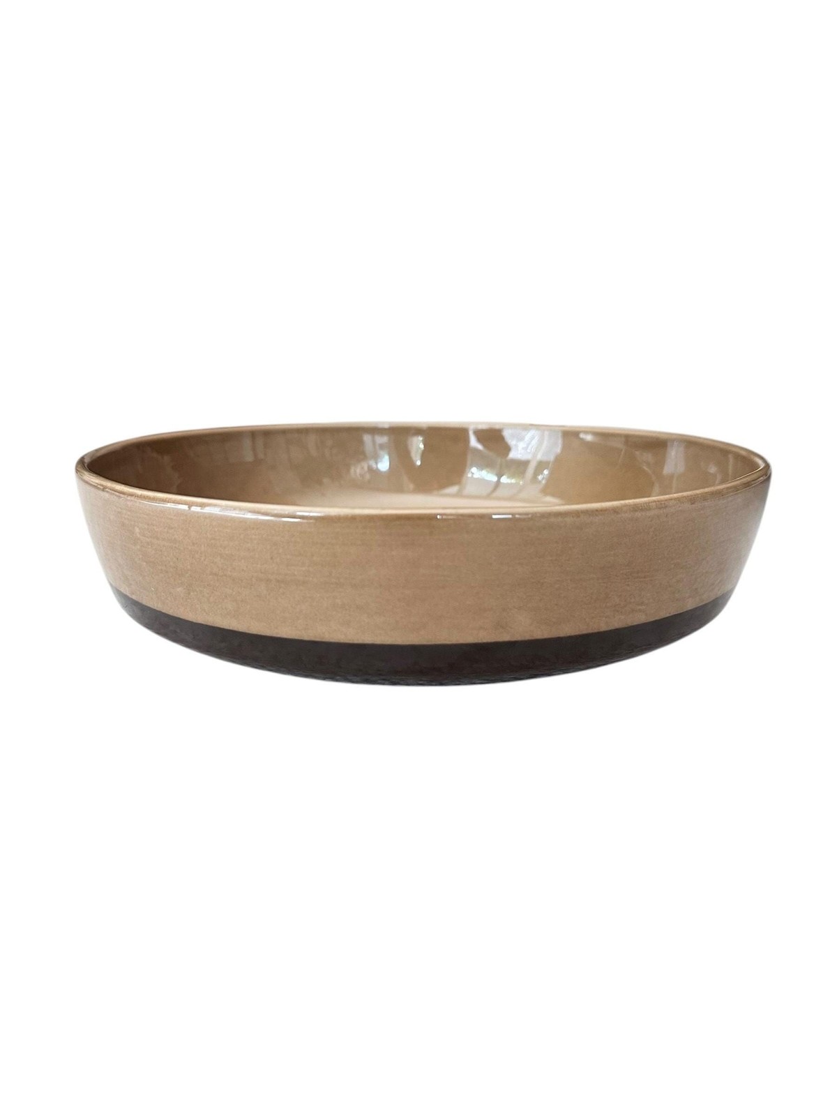 Vintage Franciscan Discovery Tahiti Serving Bowl MCM Brown Stoneware 9.5″ USA