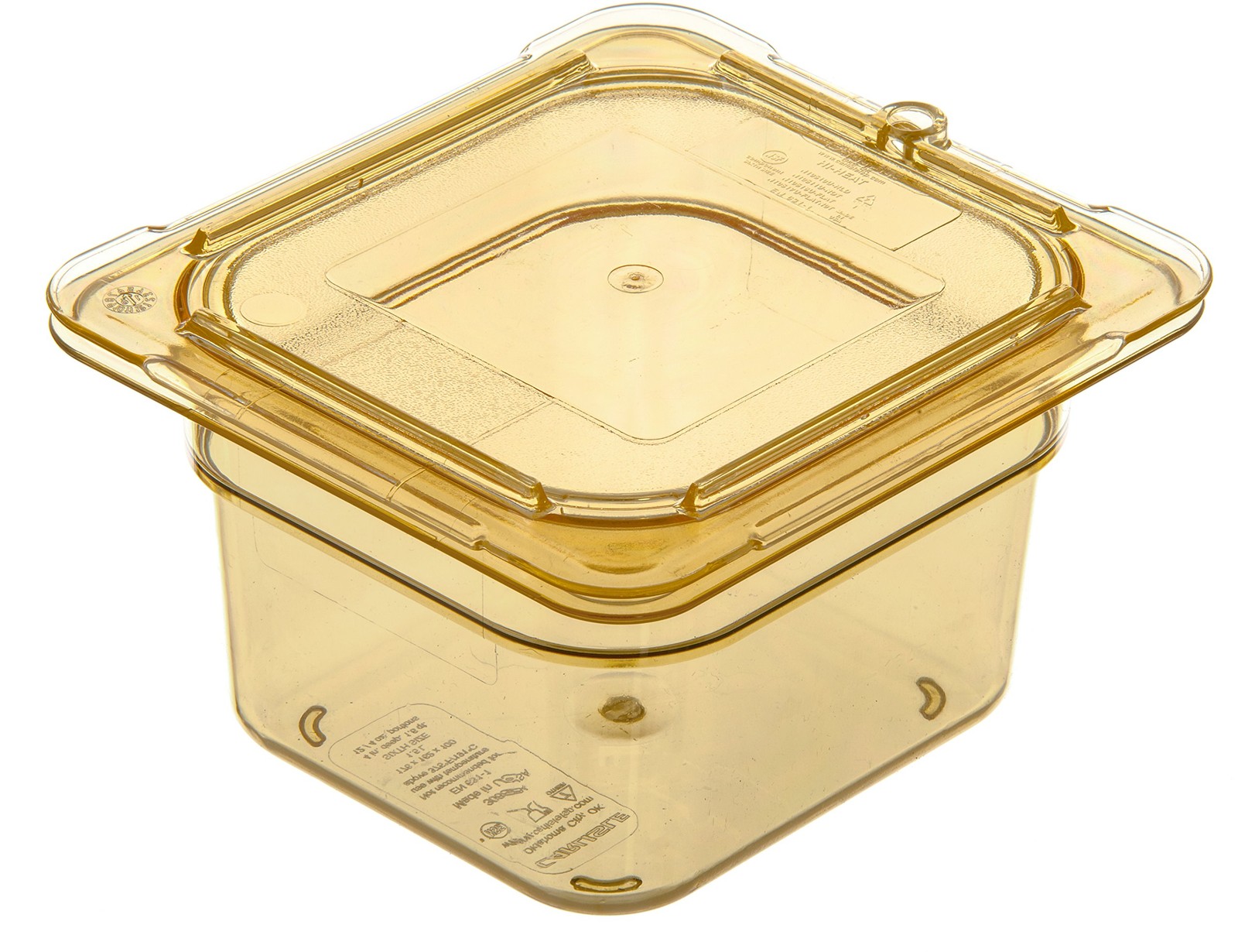 Amber Storplus 1/6 Size 4″ Deep High Heat Plastic Food Pan Steam Table Pan