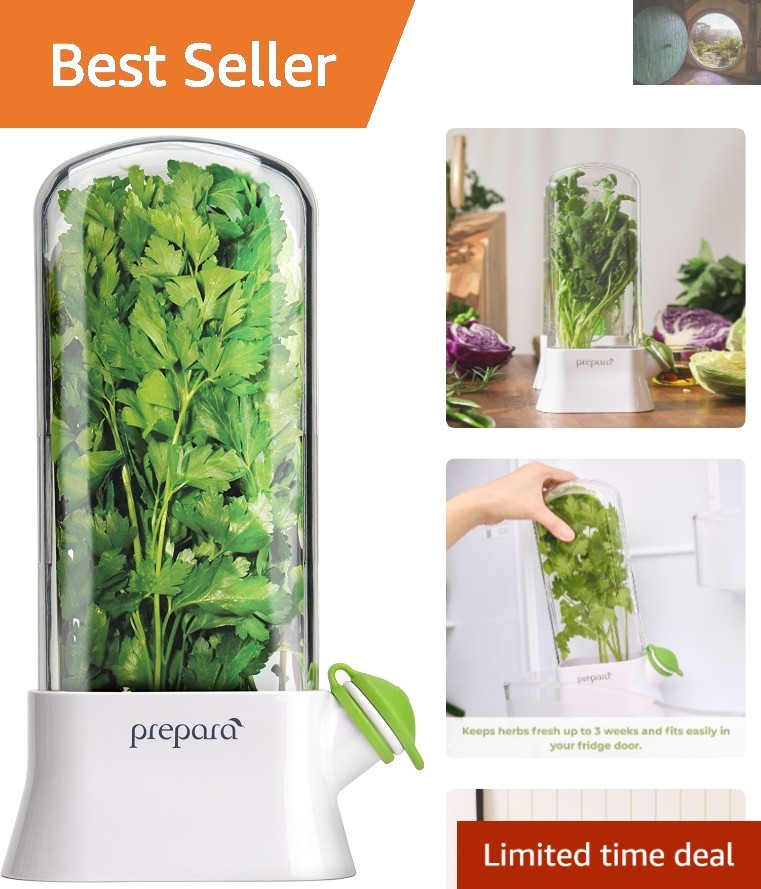 Herb Savor Eco: BPA-Free Herb Storage Container, Keeps Herbs Fresh for 3 Weeks
