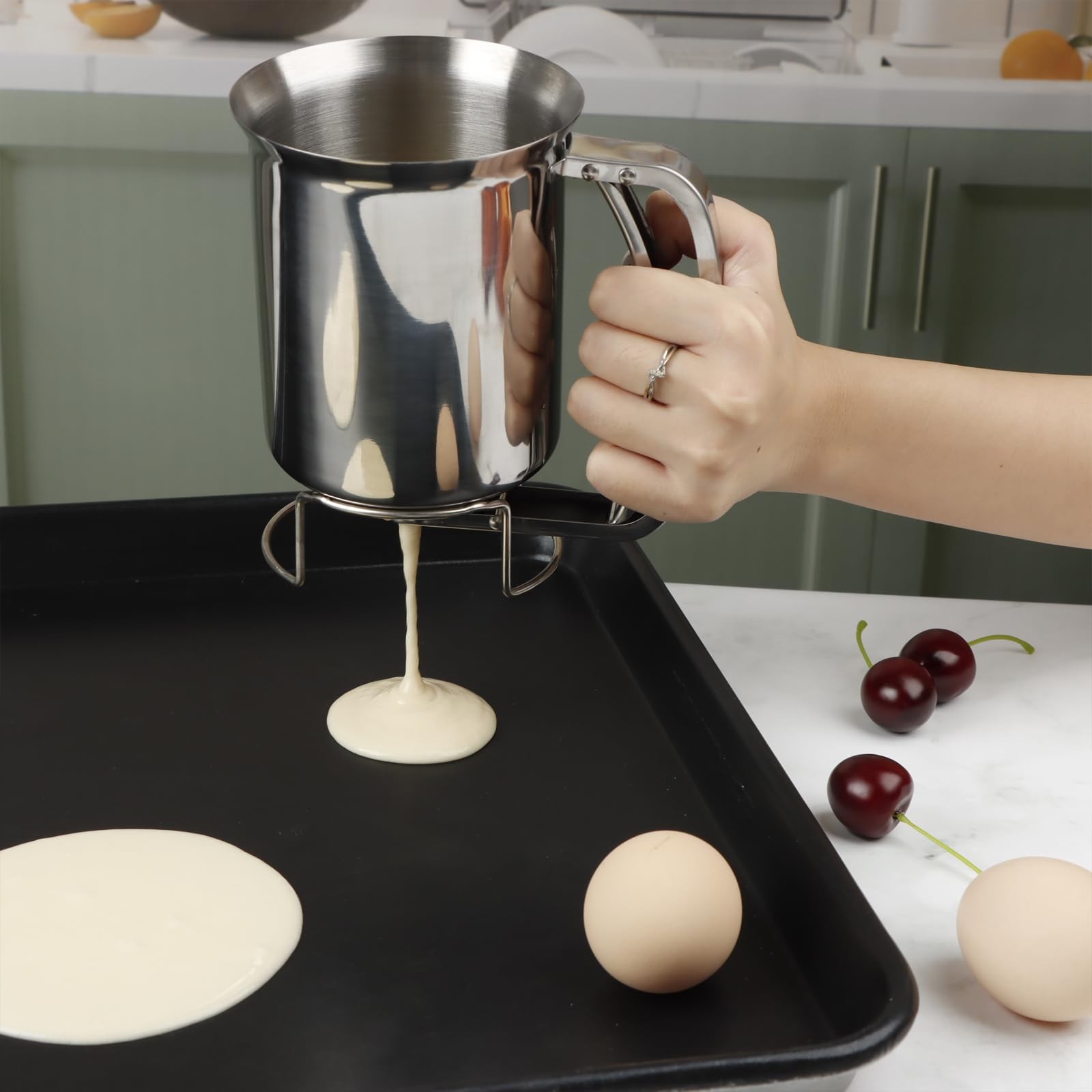800ml Pancake Batter Dispenser Stainless Steel Cupcake Batter Dispenser