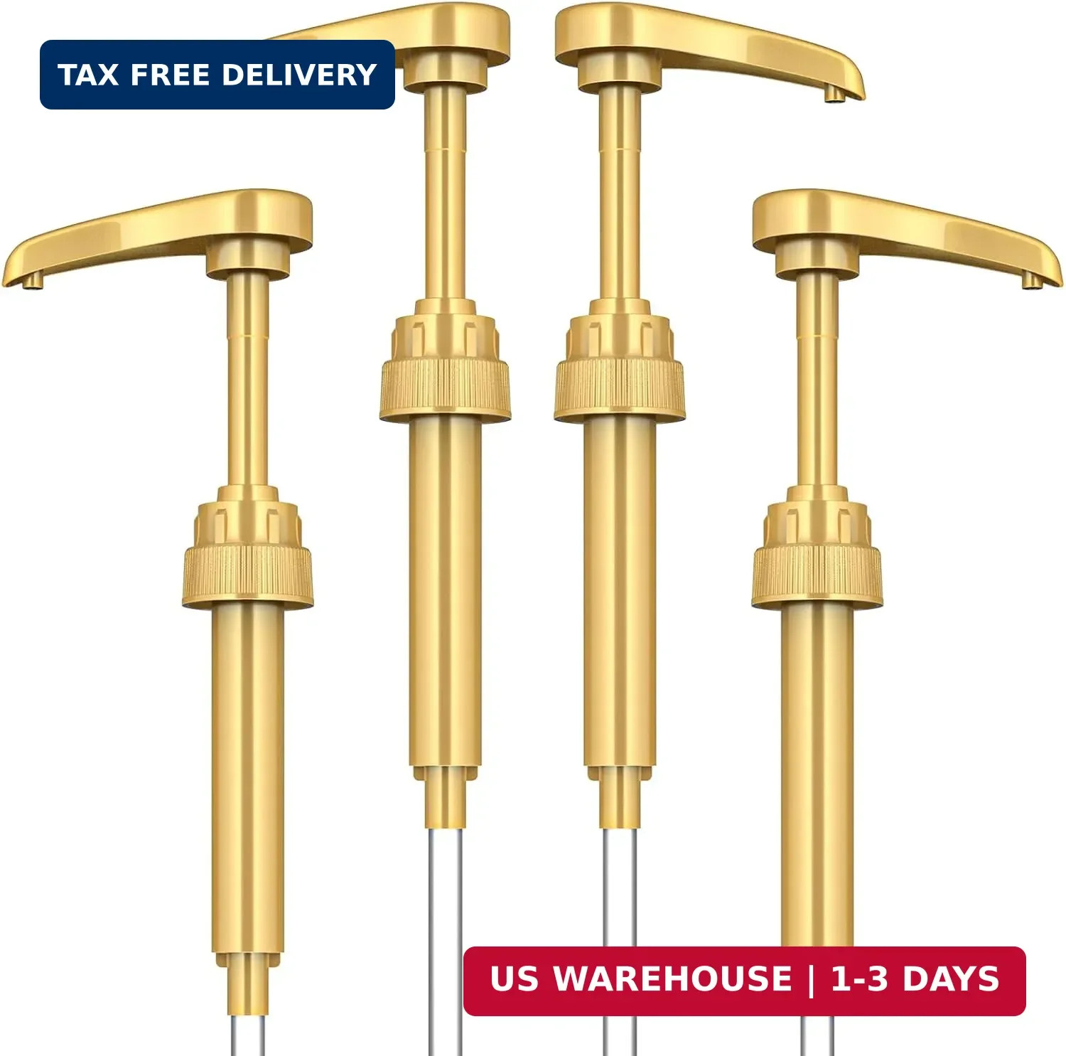Coffee Syrup Pump Dispenser, 4 Packs of Syrup Pump for 750ml/25.4 oz Syrup Bottl