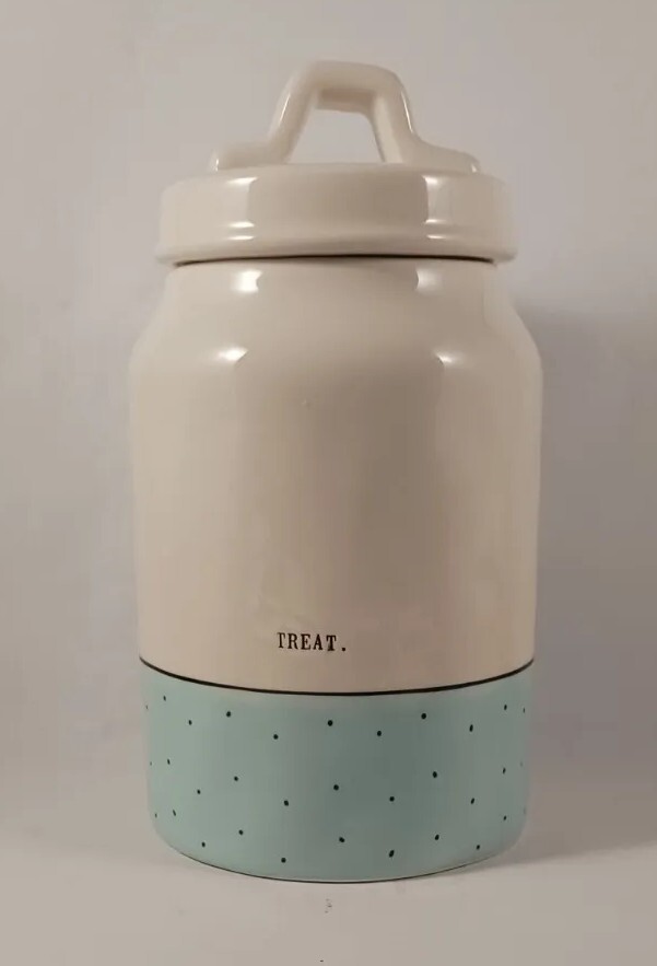 Rae Dunn, Artisan Collection by Magenta, “treats” storage container.