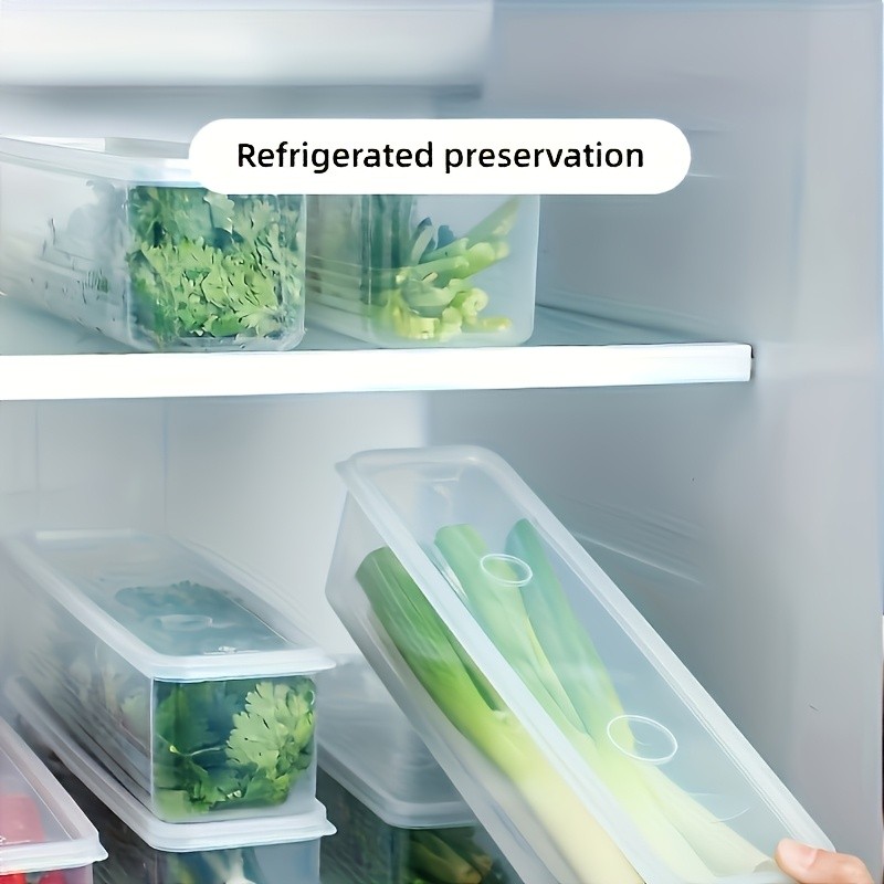 8pcs Transparent Stackable Refrigerator Storage Boxes with Lids