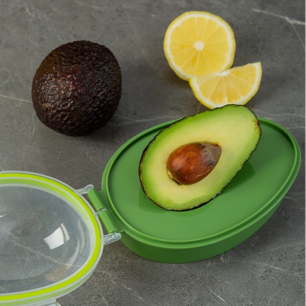 Qirvaten Avocado Saver Holder Food Crisper 6.02 x 4.33 x 3.15 inches, green