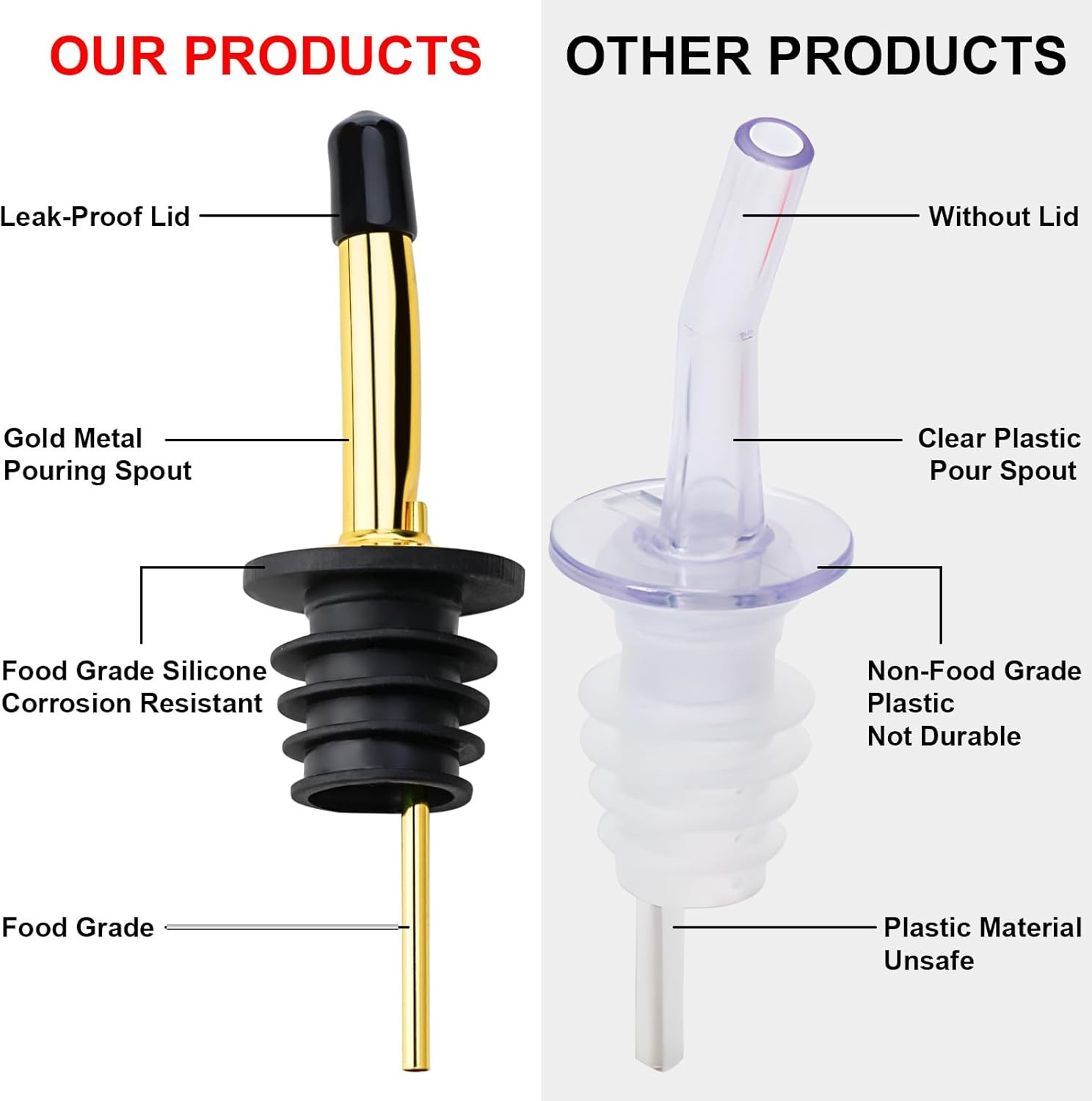 Glass Coffee Syrup Dispenser Bottles Set 2 Pack 7 OZ, Simple Syrup Bottles with