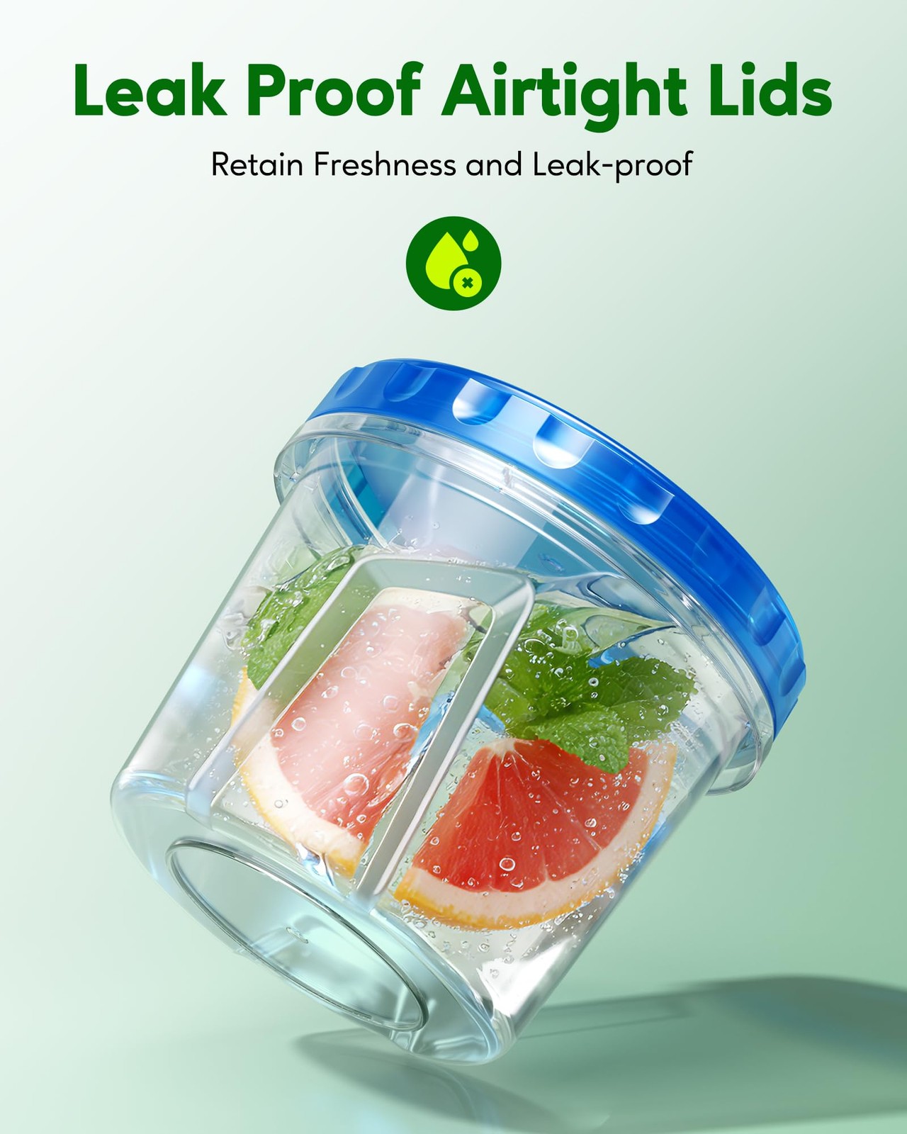 8 Pack-24 OZ Freezer Storage Containers, Plastic Soup Container with Lids, BP…