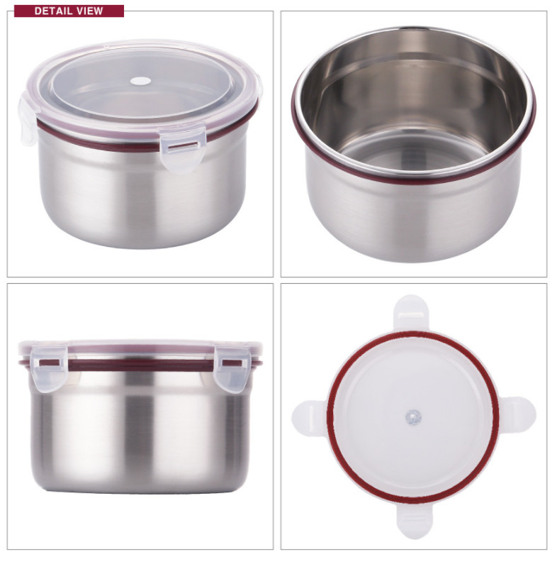 STENLOCK Classic Stainless Steel Side lunch Box 1100ml Circle NO 6