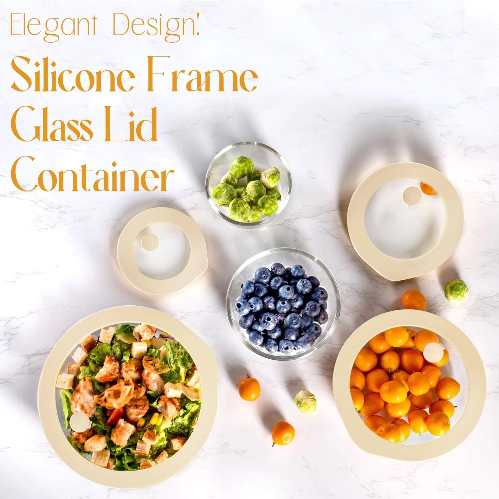 Urban Green Glass Food Container Set with Glass Lid, 4 Pack, Meal Prep Contai…