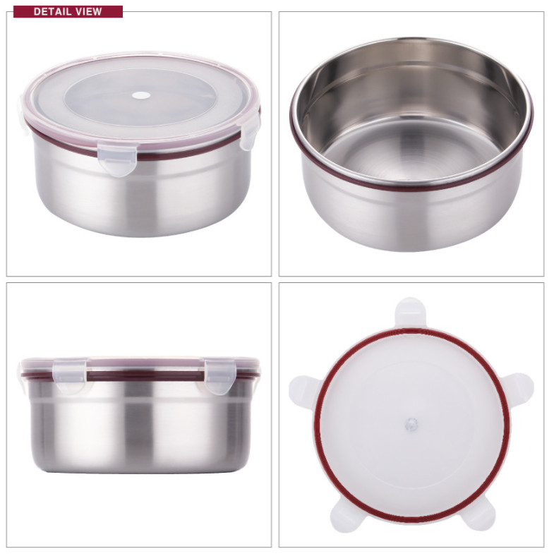 STENLOCK Classic Stainless Steel Side lunch Box 1800ml Circle NO 8