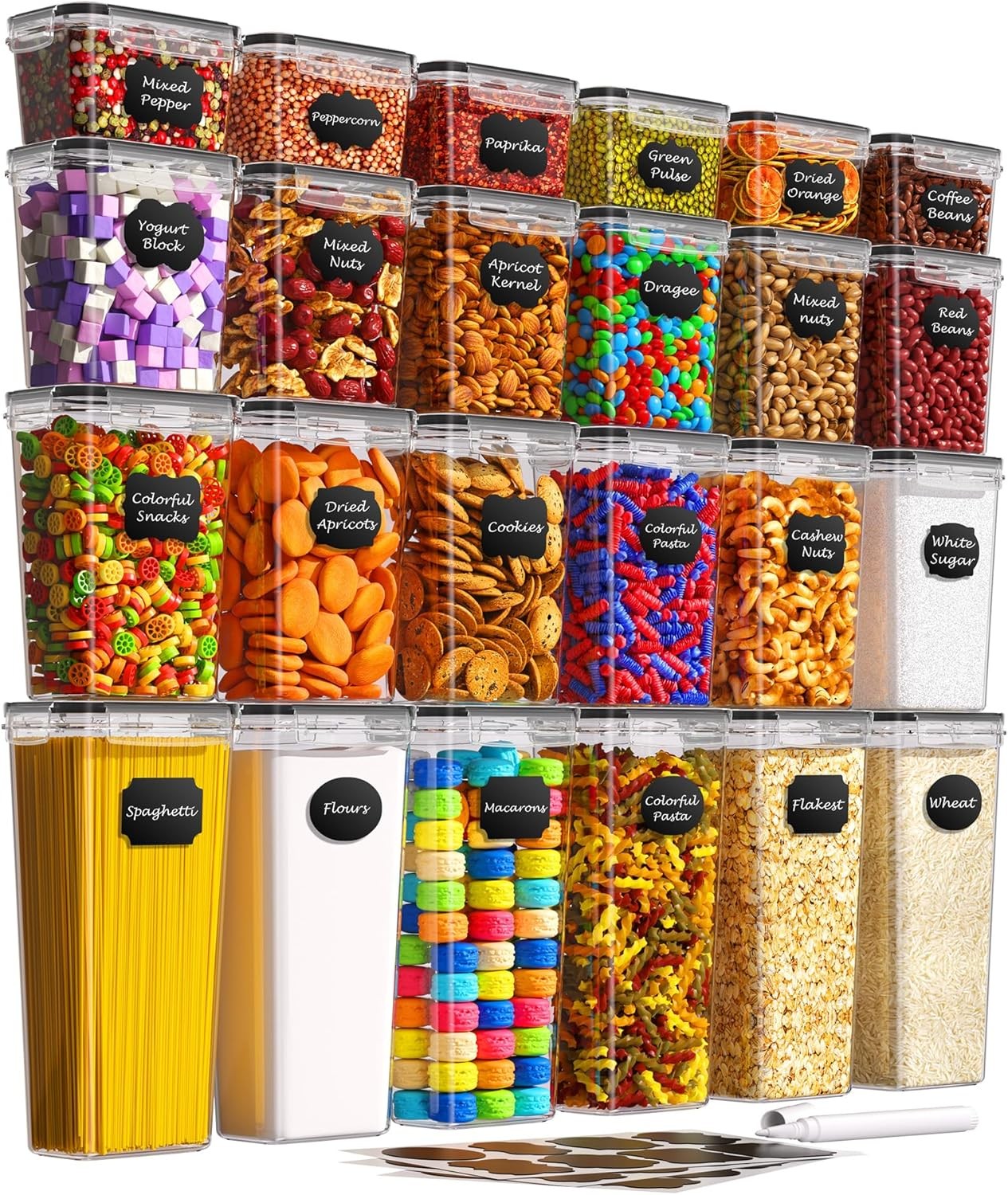 24PCS Airtight Food Storage Containers Kitchen Set