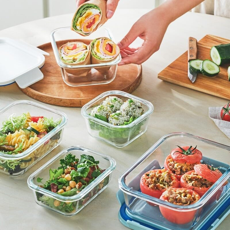 LNG214S4W the Clear Heat-Resistant Borosilicate Glass Food Storage