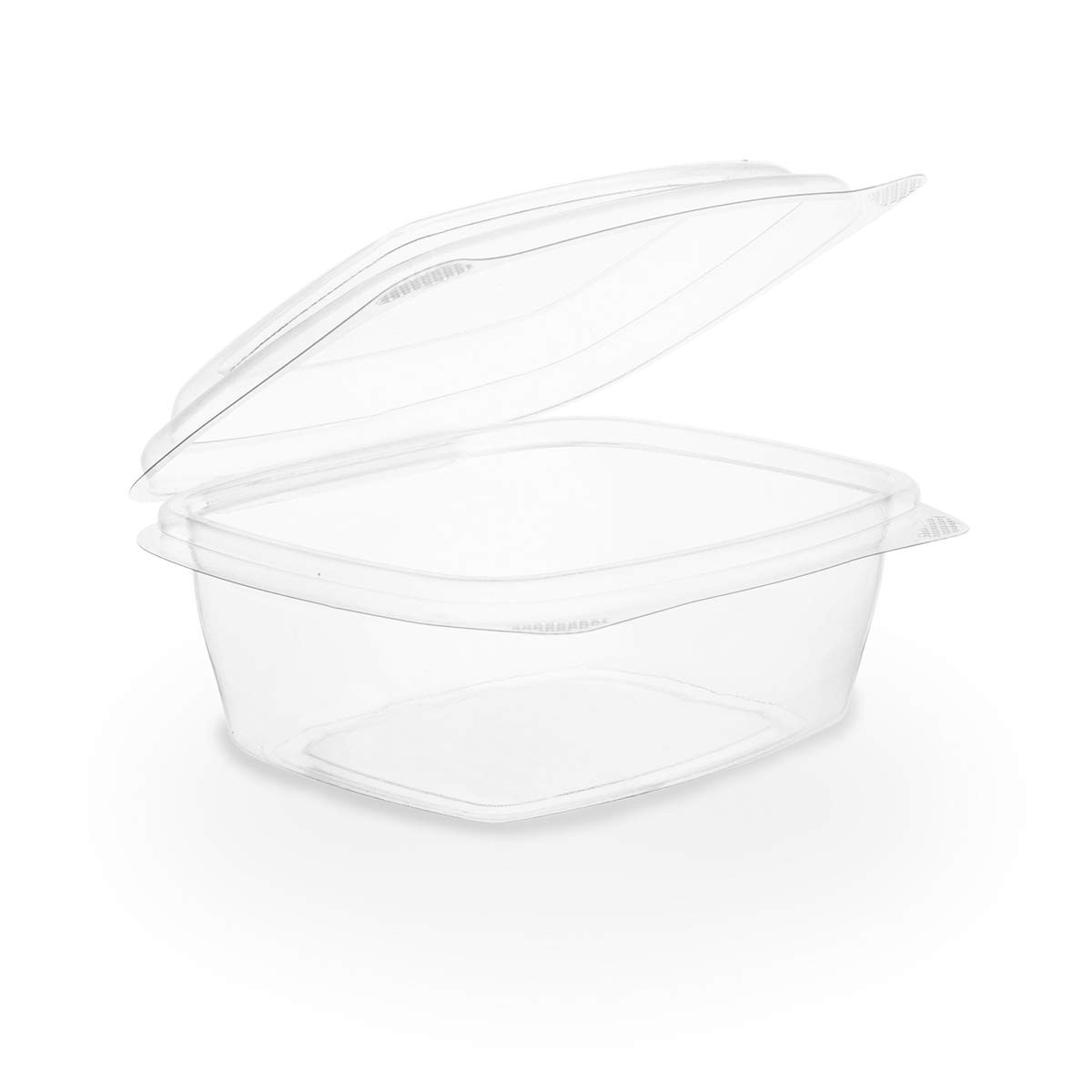 Compostable 8oz Hinged Clear Deli Containers, Case of 300, PLA Plastic Meal P…