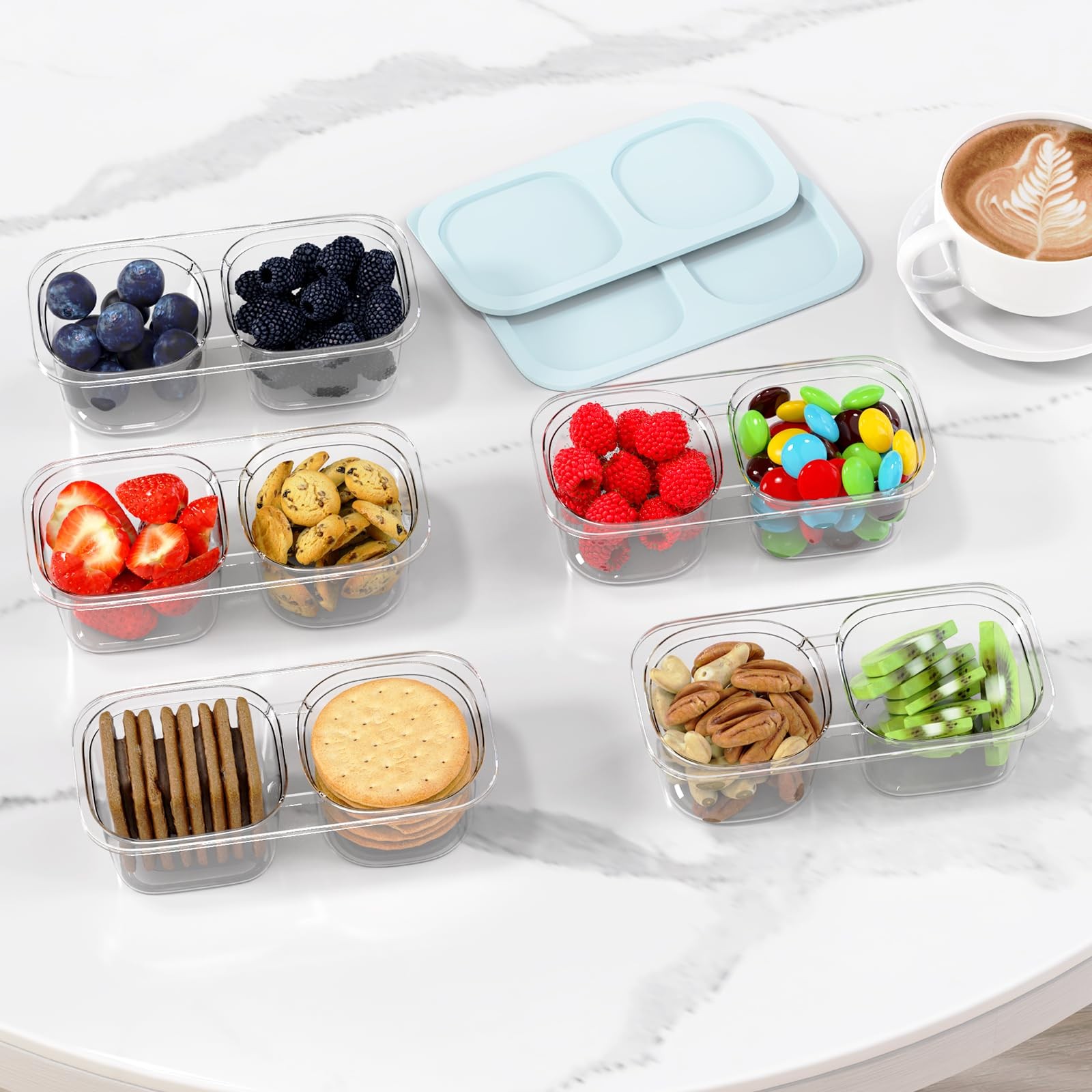 Snack Pack Containers for Kids, 10 Pack Reusable Snack Containers with Lids, …